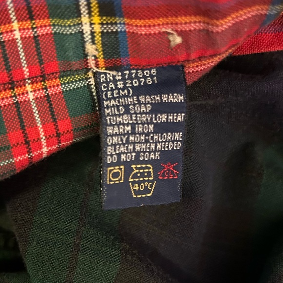 Tommy Hilfiger Vintage 90’s Plaid Color-block Button Down Shirt Size Large - Picture 3 of 7